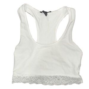 ~Forever 21 white tank top with lace